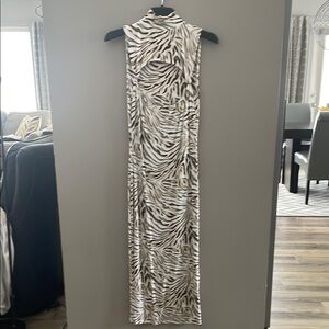Bar lll Zebra Print Sleeveless Maxi Dress